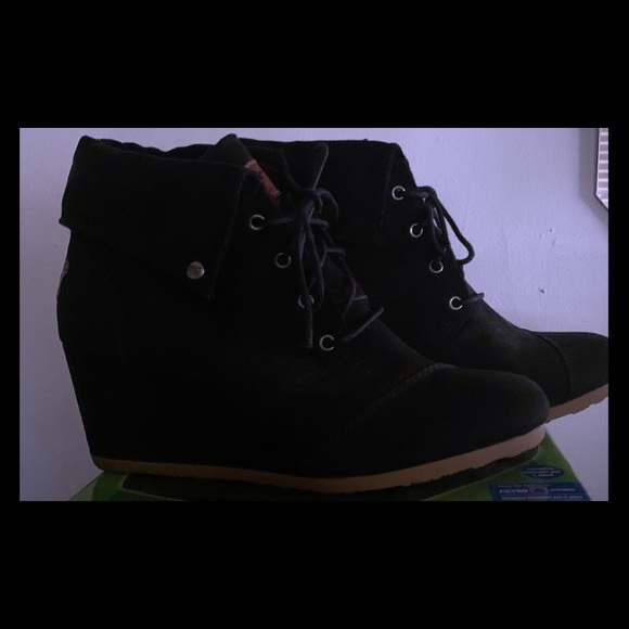 Black wedge booties - Picture 1 of 4